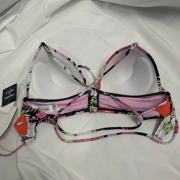 NWT Salt + Cove Bikini • Strappy Push-Up Top & Shirred High Waist Retro Bottoms - Picture 6 of 13